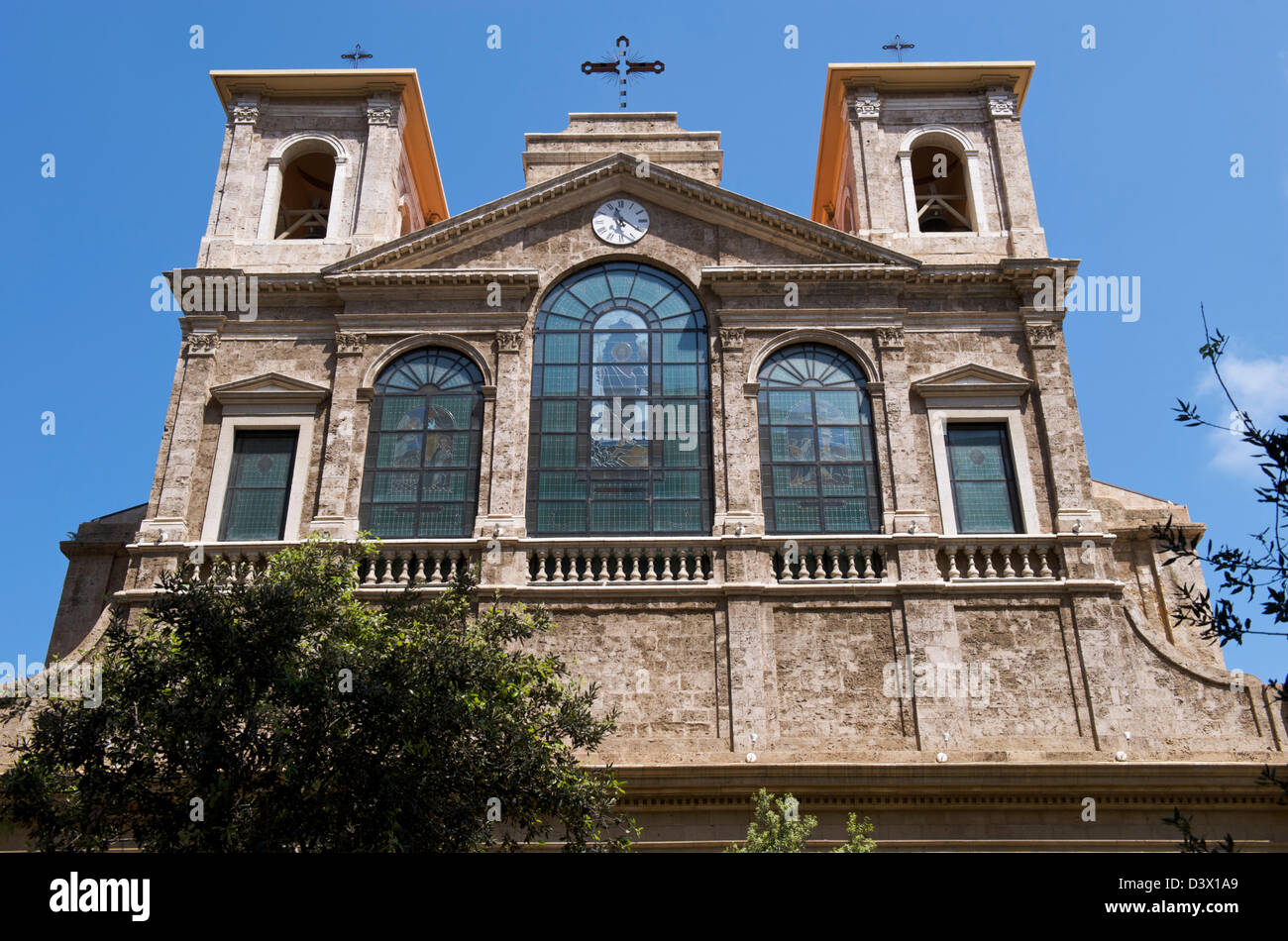 Cathédrale maronite de Saint George à Beruit Liban Banque D'Images