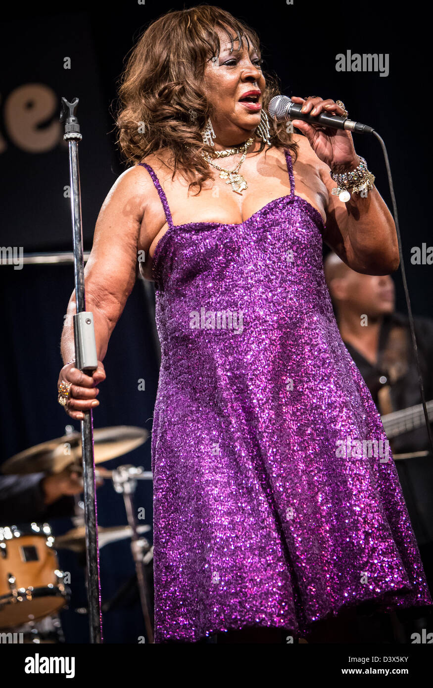 23 février 2013 - Martha Reeves & The Vandellas effectue au Blue Note, Milan, Italie Banque D'Images