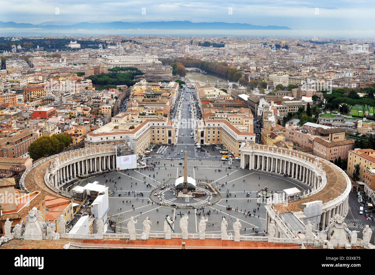 Cité du Vatican, la Place Saint-Pierre de Rome, Italie Banque D'Images
