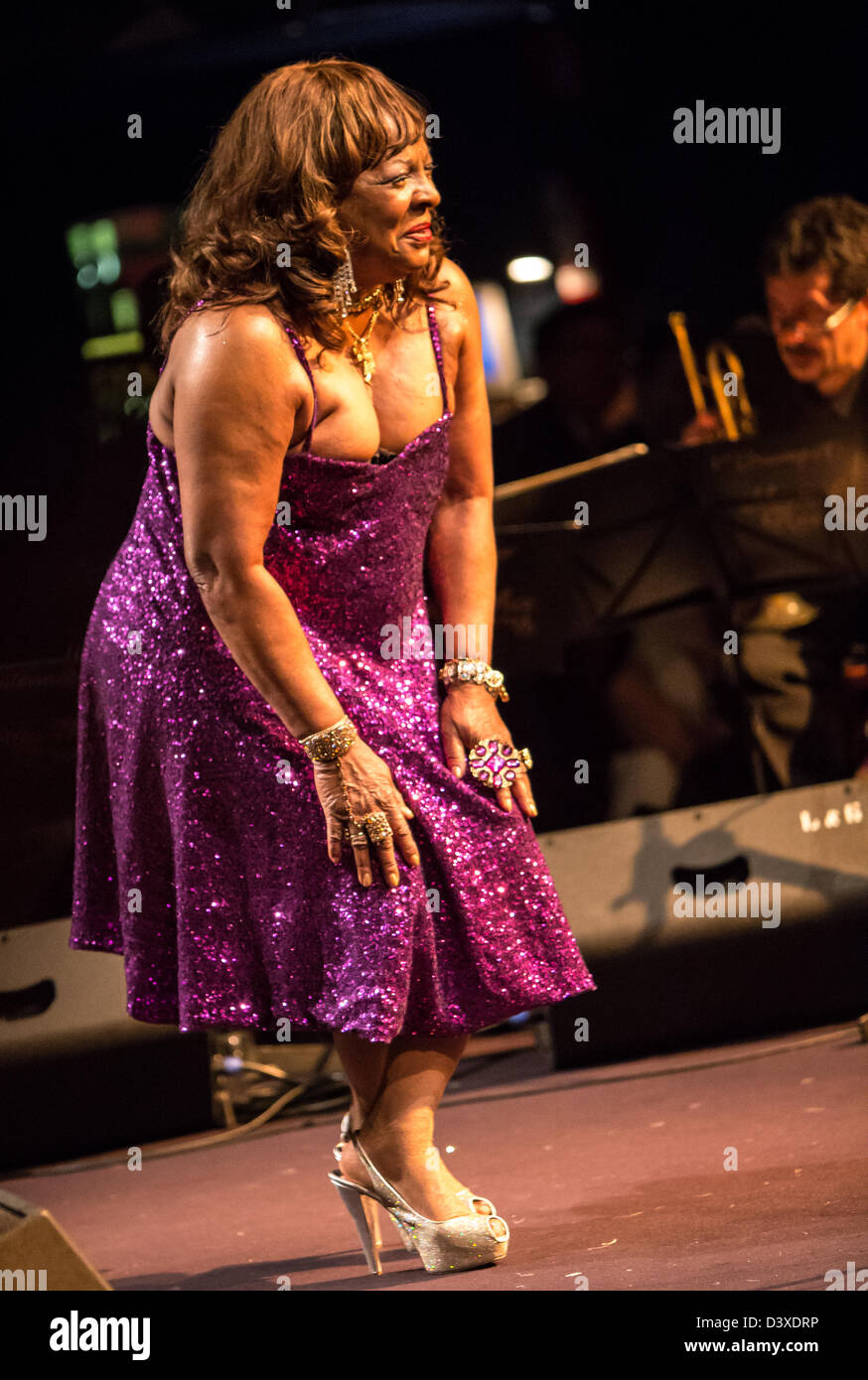 23 février 2013 - Martha Reeves & The Vandellas effectue au Blue Note, Milan, Italie Banque D'Images