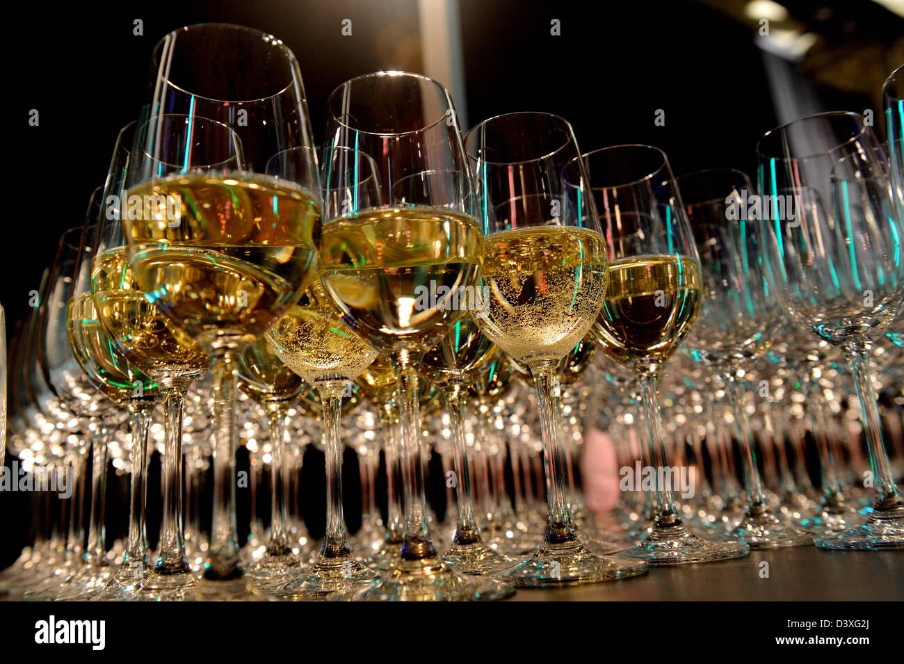 Boissons avec alcool à un parti à Francfort/Main. Photo : Frank May Banque D'Images