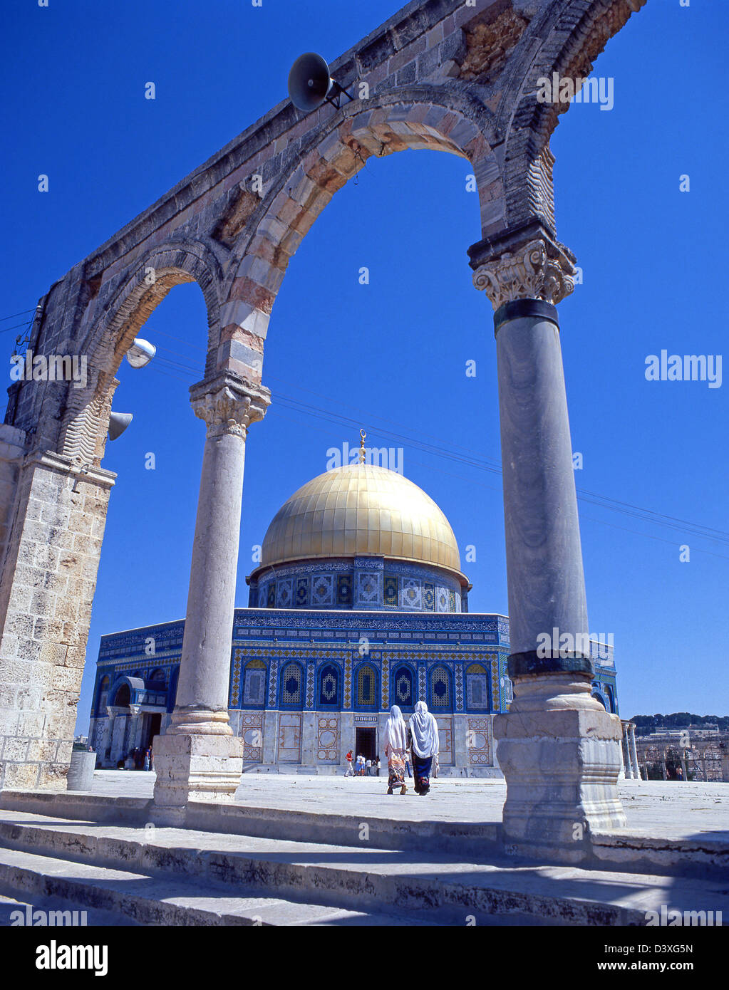 Le Dôme du Rocher (Qubbat AS-Sakhra) sur le Mont du Temple, la Vieille ville, Jérusalem, Israël Banque D'Images