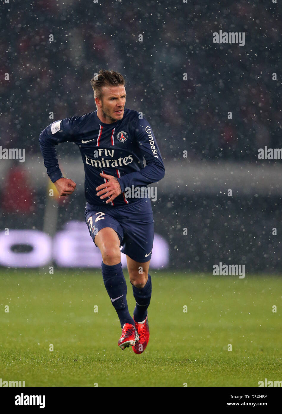 DAVID BECKHAM : PSG - Paris Saint-Germain v Olympique de Marseille Banque D'Images