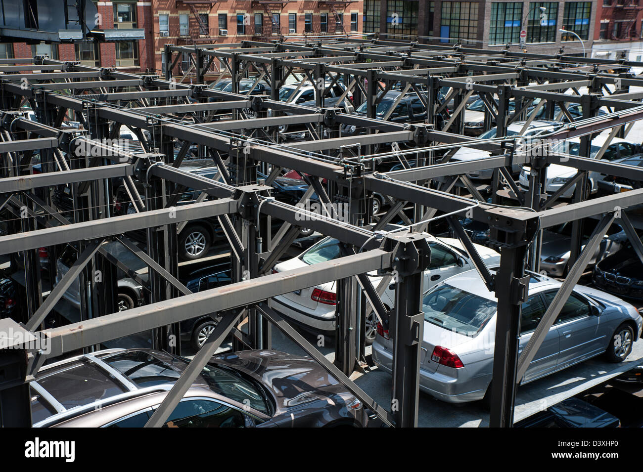 Parking vertical à New York City Banque D'Images