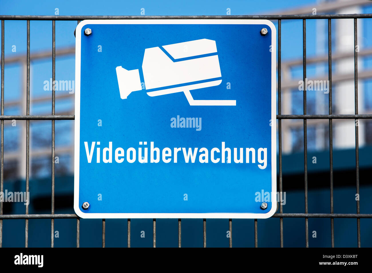 Signe dit de la surveillance vidéo. Banque D'Images