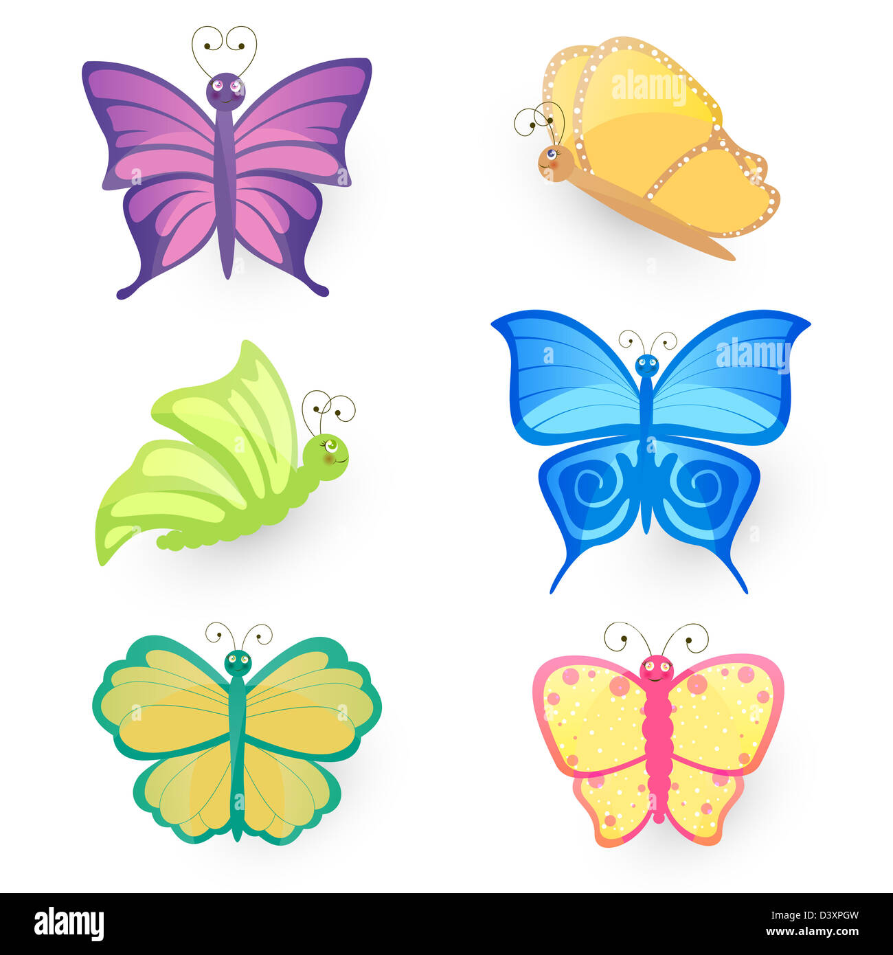 Collection de papillons Banque D'Images