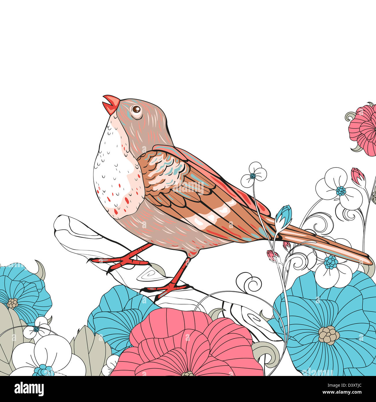 Oiseau sur une branche Banque D'Images