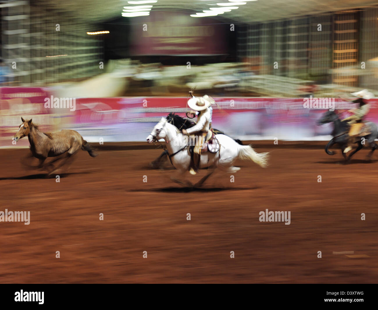 Le Mexique, Jalisco, Guadalajara, charro mexicain participant à charreadas, un type de rodeo Banque D'Images