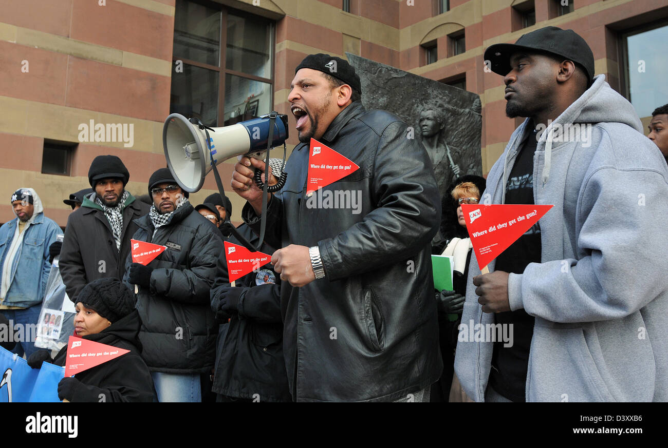 Rassemblement anti la violence armée à New Haven CT USA Banque D'Images
