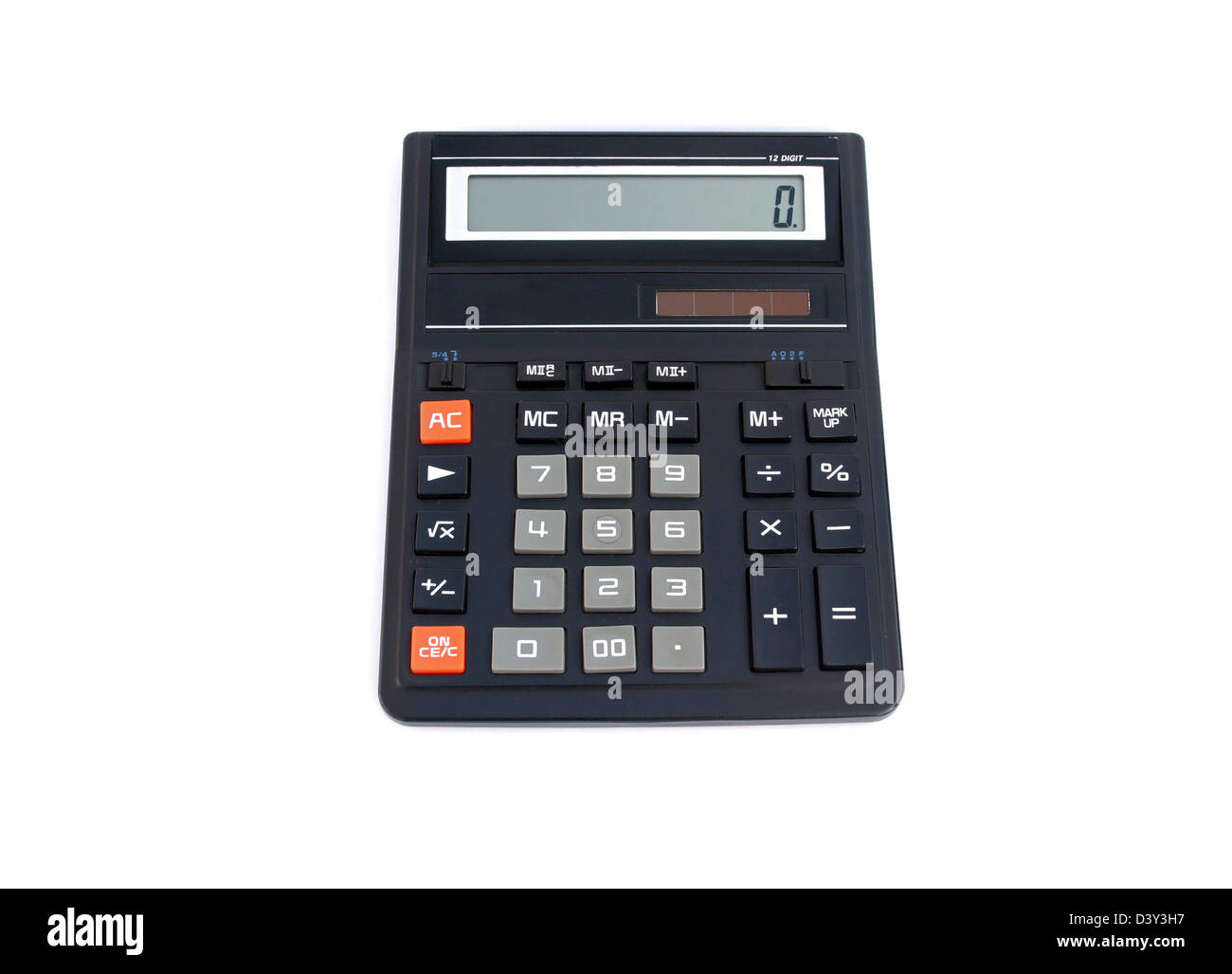 Office calculator isolated on white Banque D'Images