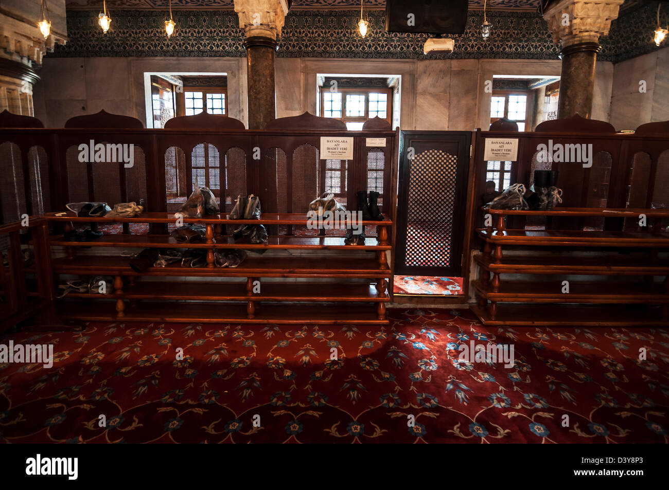 À l'intérieur de la Mosquée Bleue à Istanbul, Turquie Banque D'Images