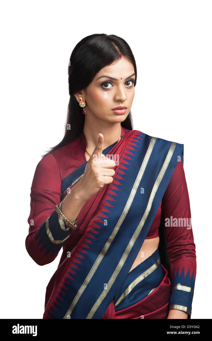 Femme indienne traditionnellement orienté Banque D'Images