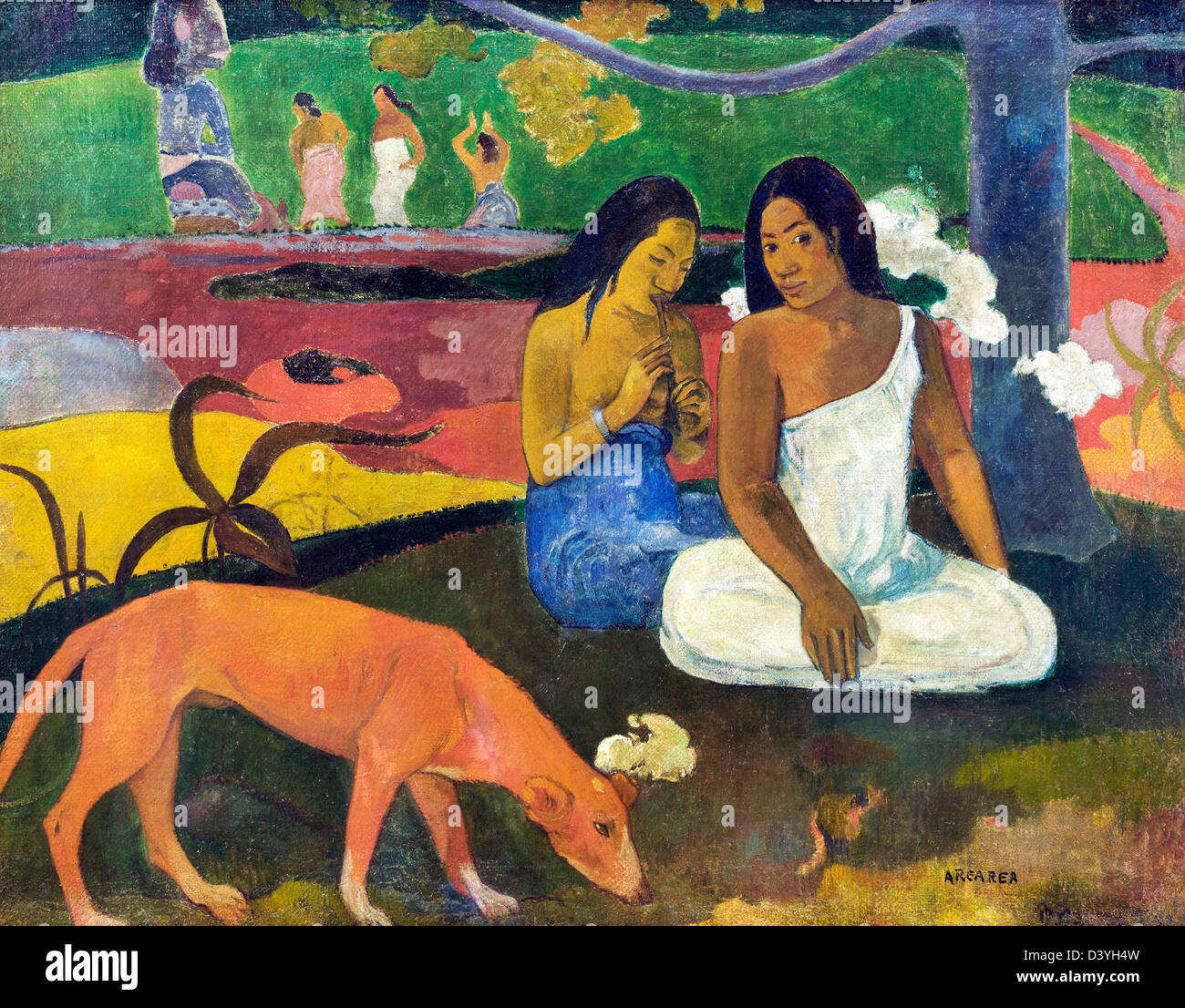 Paul Gauguin, Arearea 1892 Huile sur toile grossière. Musée d'Orsay, Paris Banque D'Images