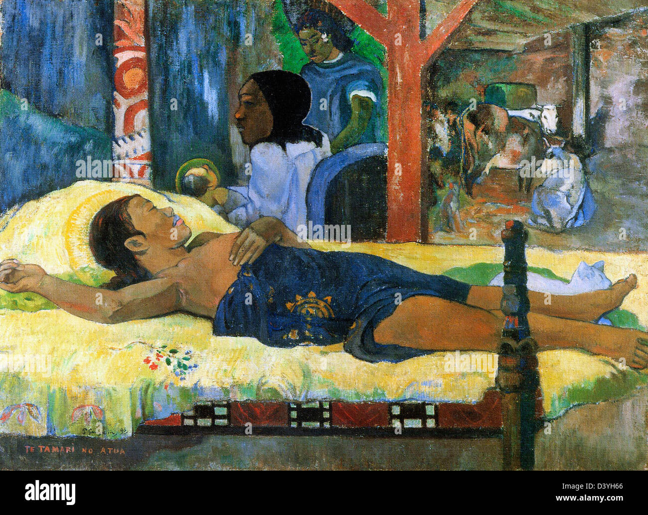 Paul Gauguin, naissance du Christ, le Fils de Dieu 1896 Huile sur toile. Neue Pinakothek, Munich Banque D'Images