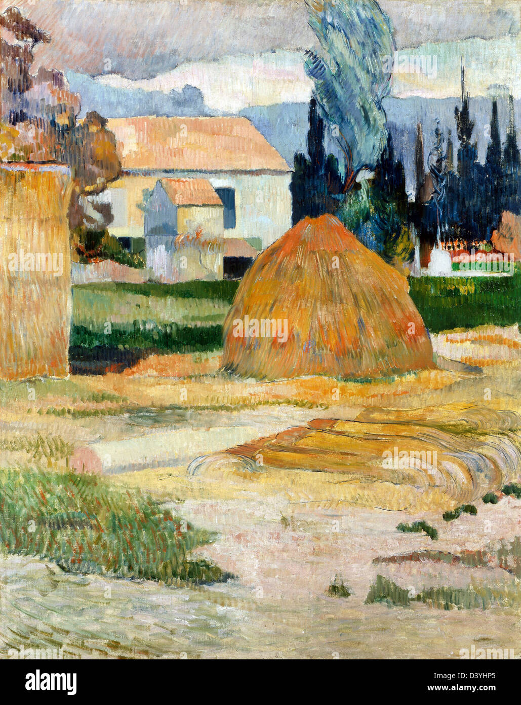 Paul Gauguin, Paysage près de Arles 1888 Huile sur toile. Musée d'art d'Indianapolis , Indiana Banque D'Images