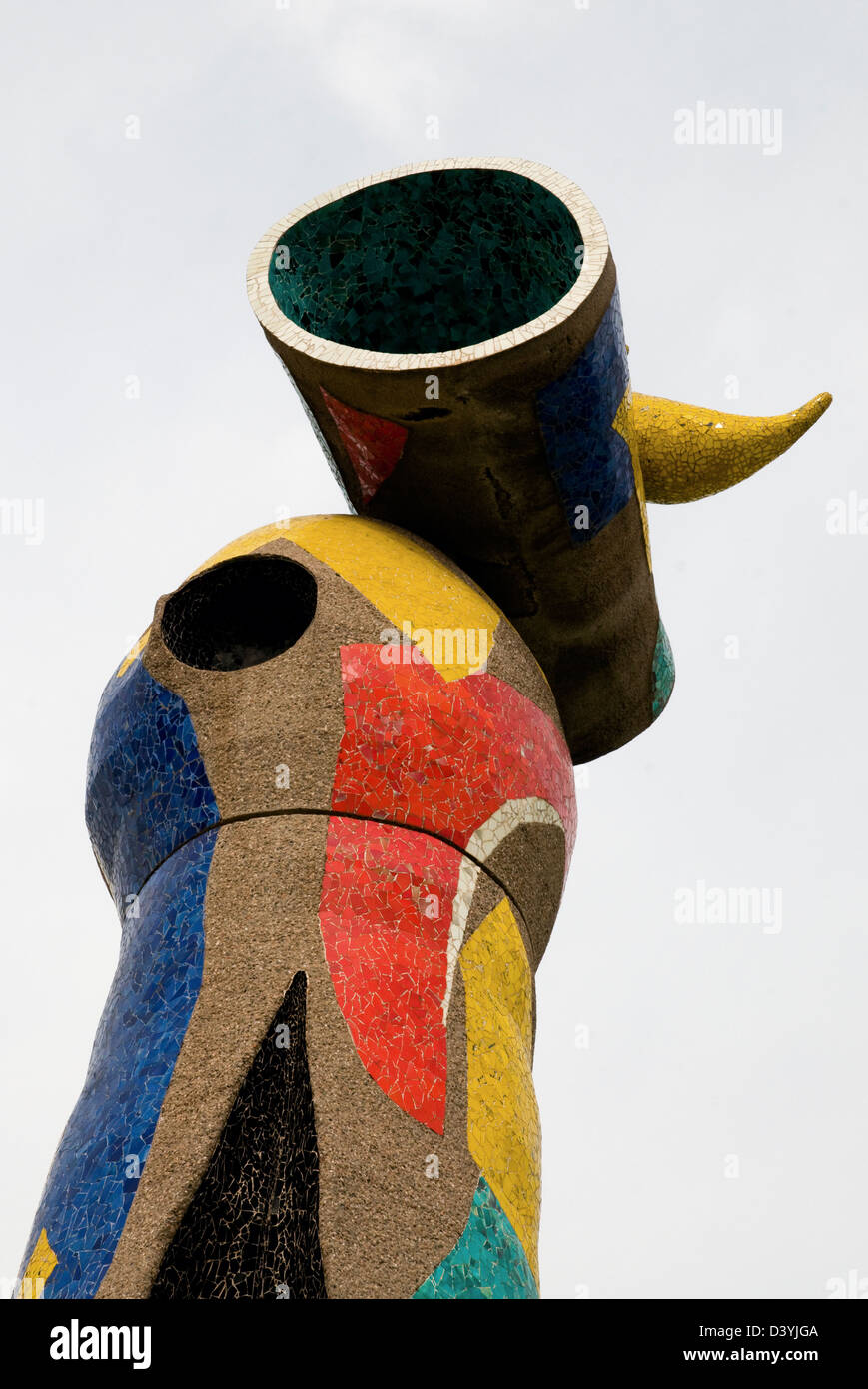 Dona i ocell,femme et oiseau,,sculpture,parc,joan miro Joan miro, Barcelone, Espagne Banque D'Images