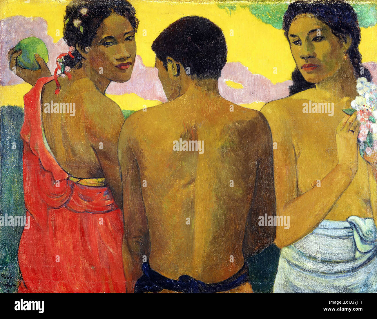 Paul Gauguin, trois tahitiens 1899 Huile sur toile. National Gallery of Scotland, Édimbourg Banque D'Images