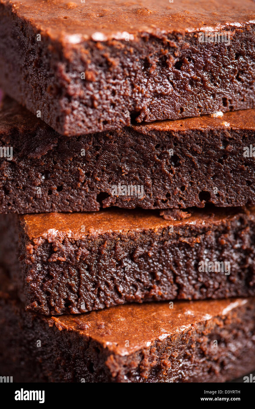 Gros plan du brownies Banque D'Images