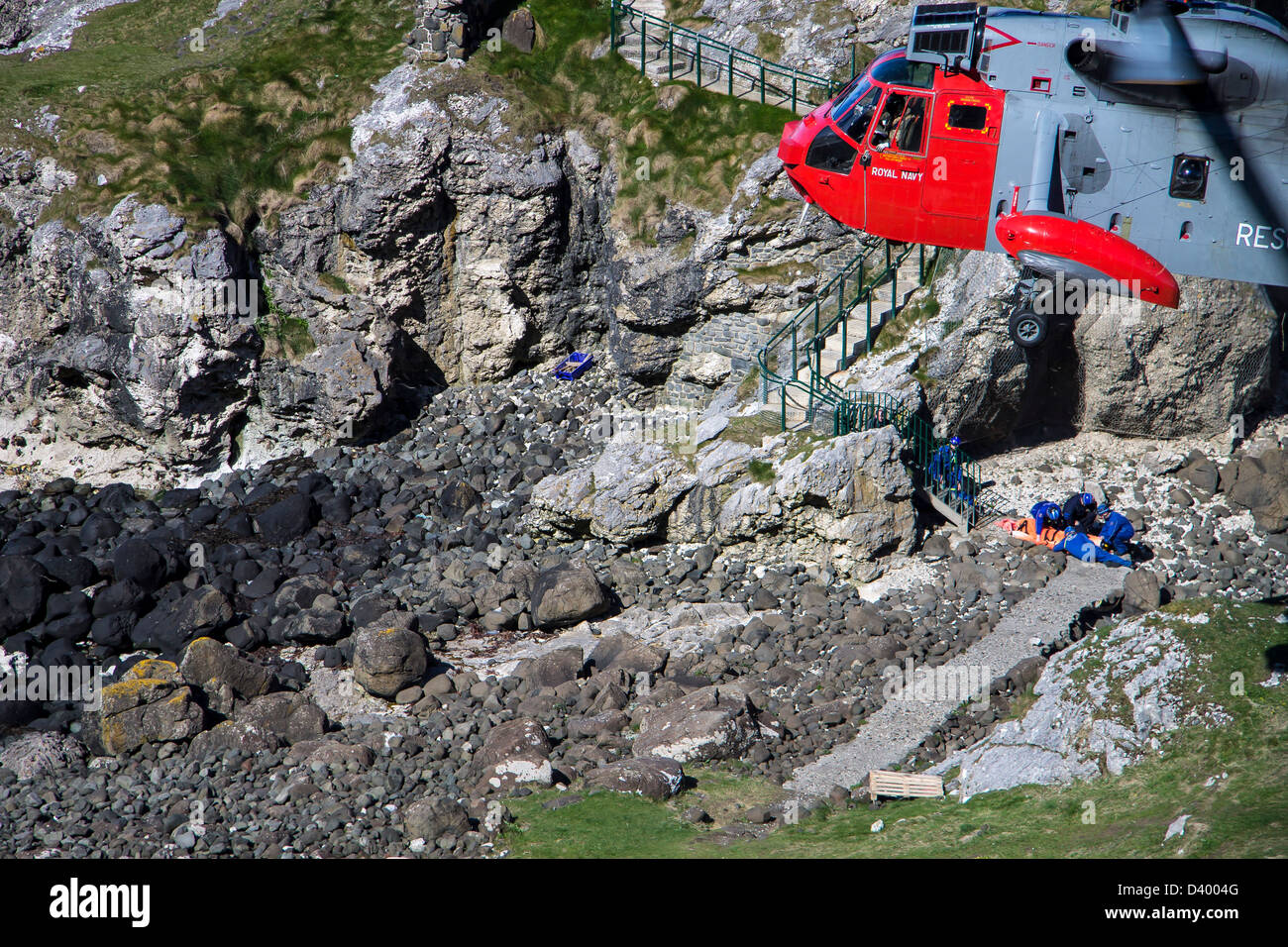 La Marine royale Mission de recherche et de sauvetage North Antrim Irlande du Nord Banque D'Images