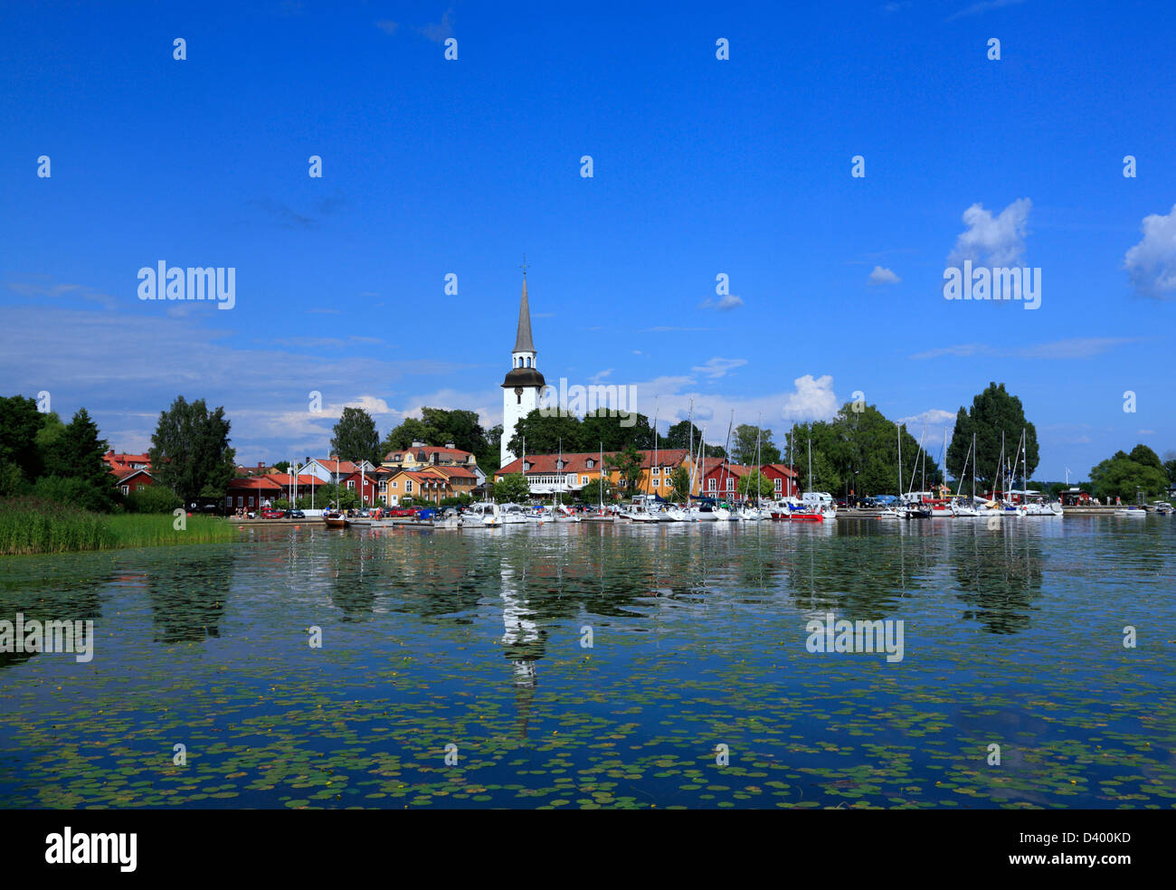 Lac à Mariefred près de Stockholm, Suède, Scandinavie Banque D'Images