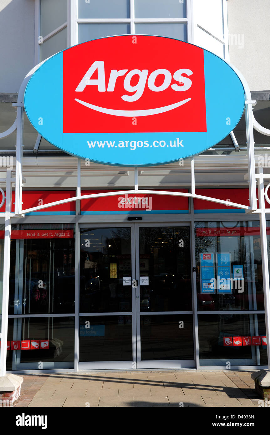 Magasin,Extra Argos.Retail Park Lincoln, Angleterre. Banque D'Images
