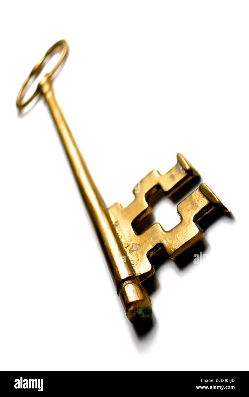 clé laiton grande Banque D'Images
