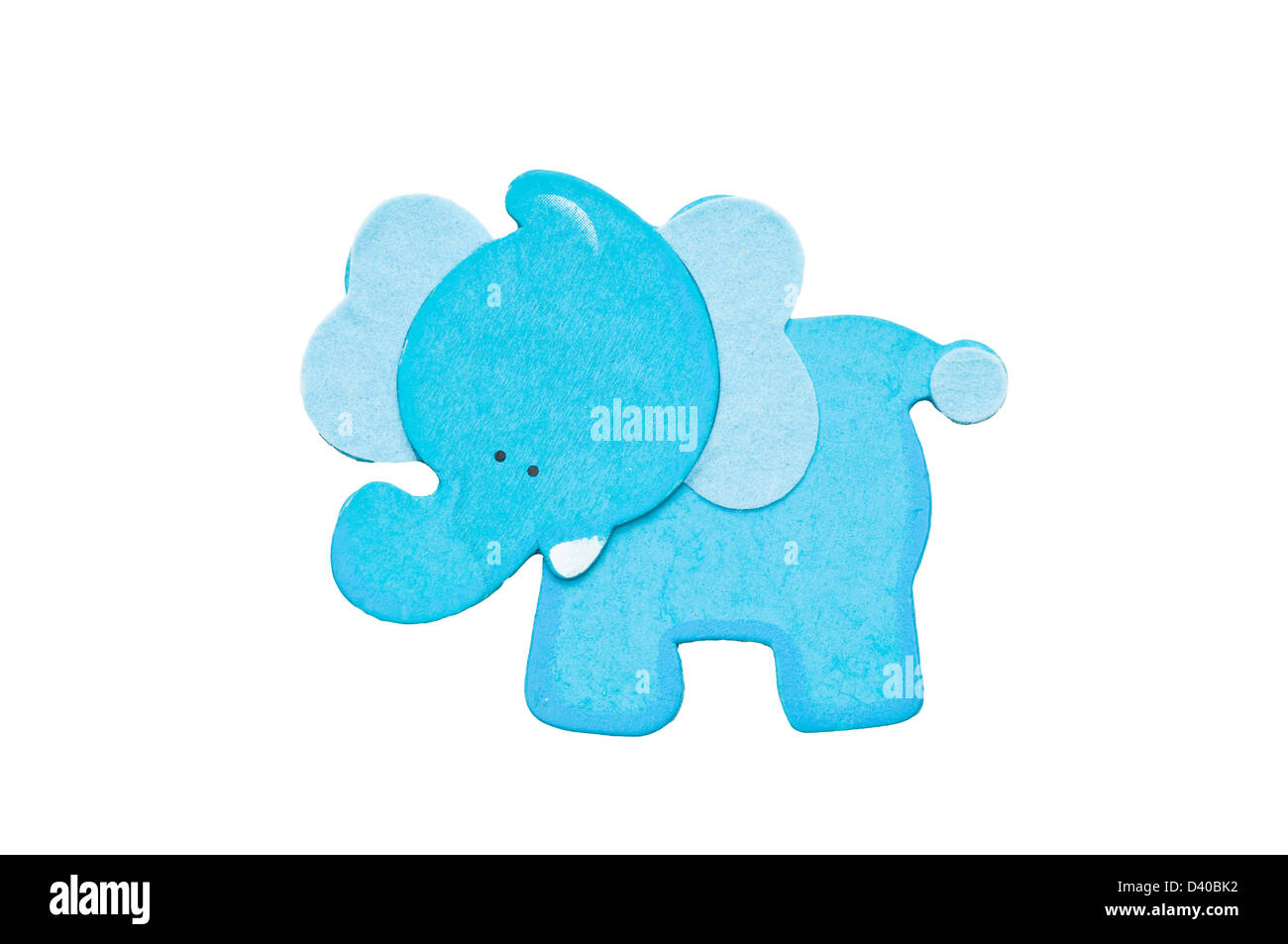 Isolé sur l'éléphant bleu Banque D'Images