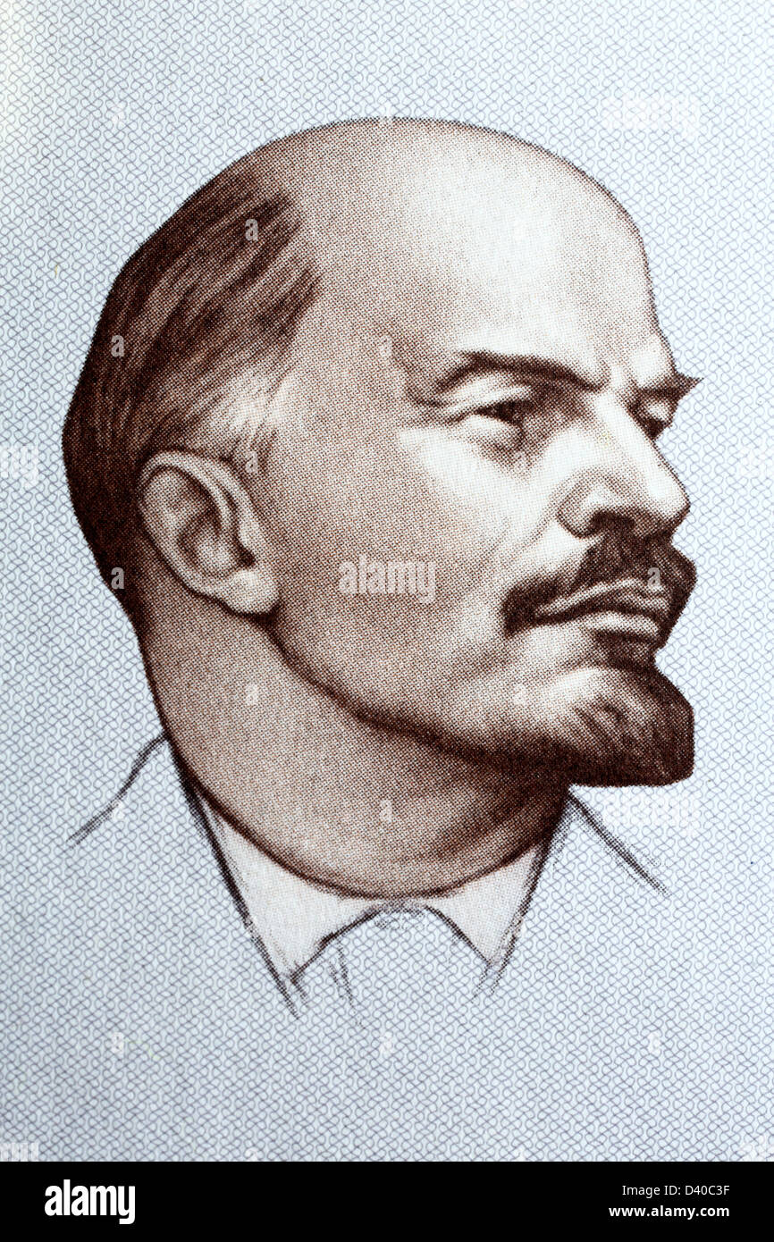 Portrait de Lénine dans le parti communiste, l'Union soviétique, la carte de membre 1973 Banque D'Images