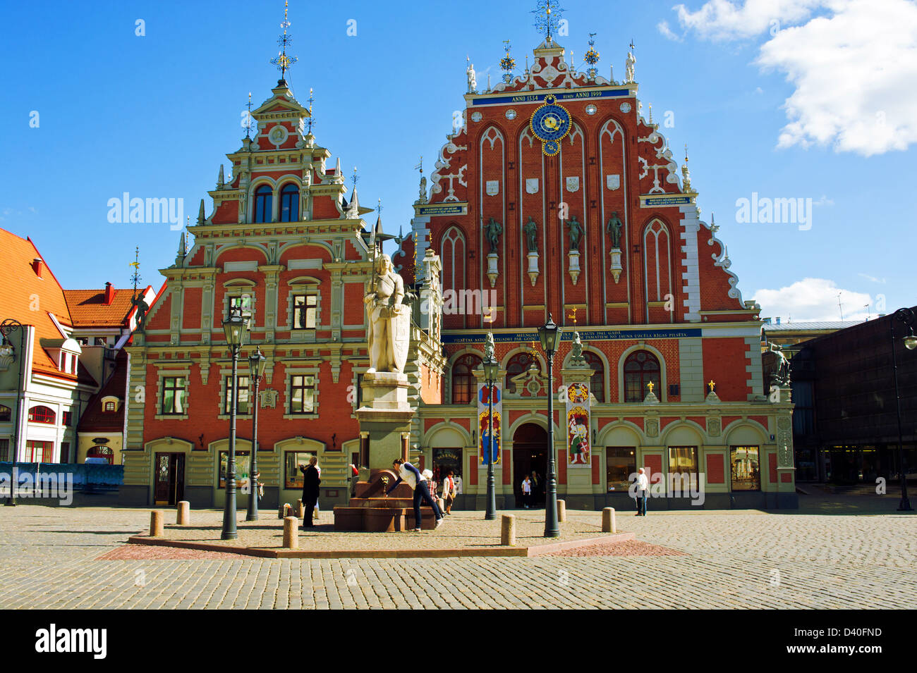 Ancienne maison des têtes noires à Riga. La Lettonie Banque D'Images