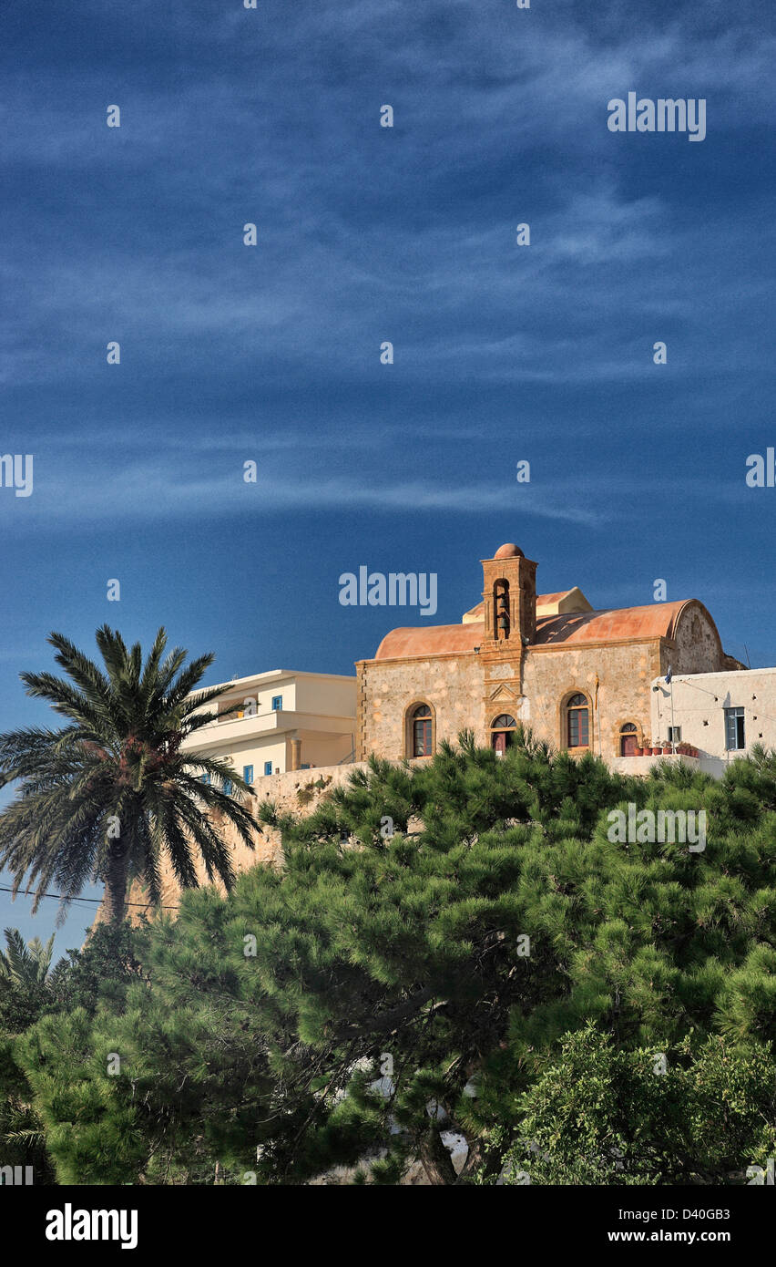 La Grèce, la Crète. Monastère de Chryssoskalitissas Banque D'Images