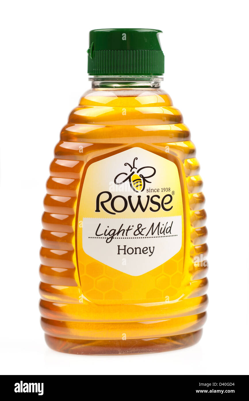 Récipient en plastique de Rowse léger et doux le miel Banque D'Images