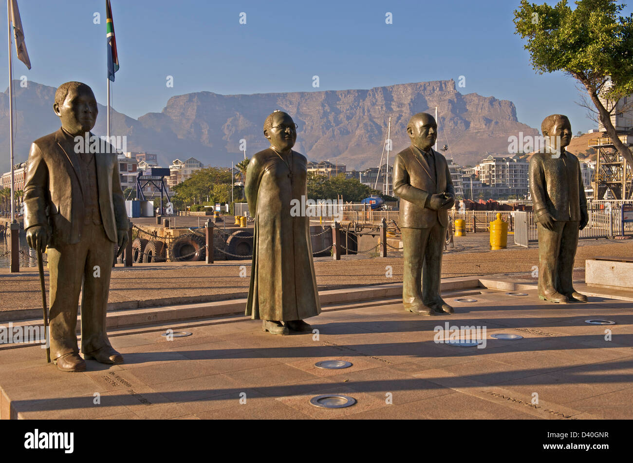 Monument de la guerre des prix Nobel de la paix lauréats dans Cape Town Banque D'Images