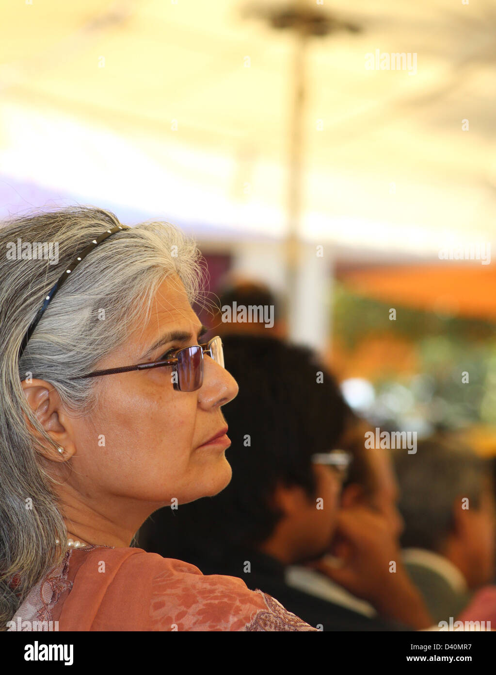 KARACHI, PAKISTAN - le 17 février : un participant au festival de littérature de Karachi à Karachi, au Pakistan, 2013. Banque D'Images