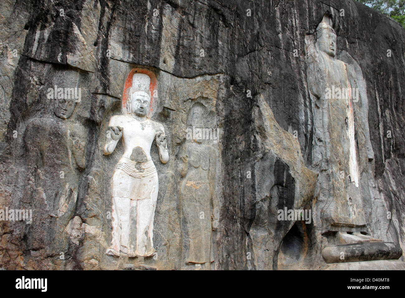 Rock Chiffres à Buduruwagala, Sri Lanka Banque D'Images