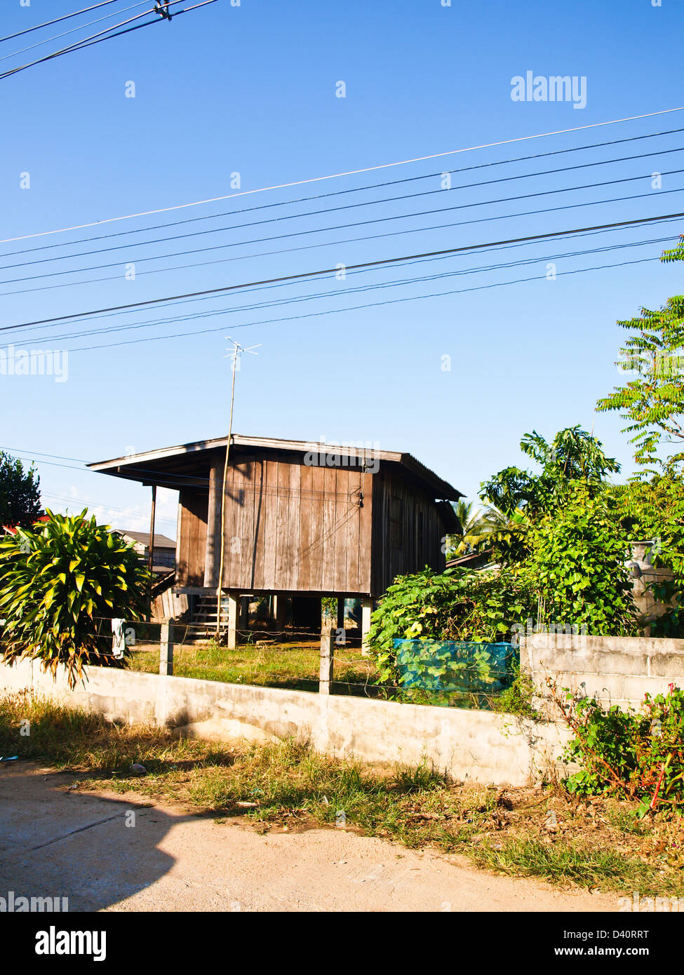 Une maison du nord de la Thaïlande à Mae Suay, Chiang Rai, Thaïlande Banque D'Images