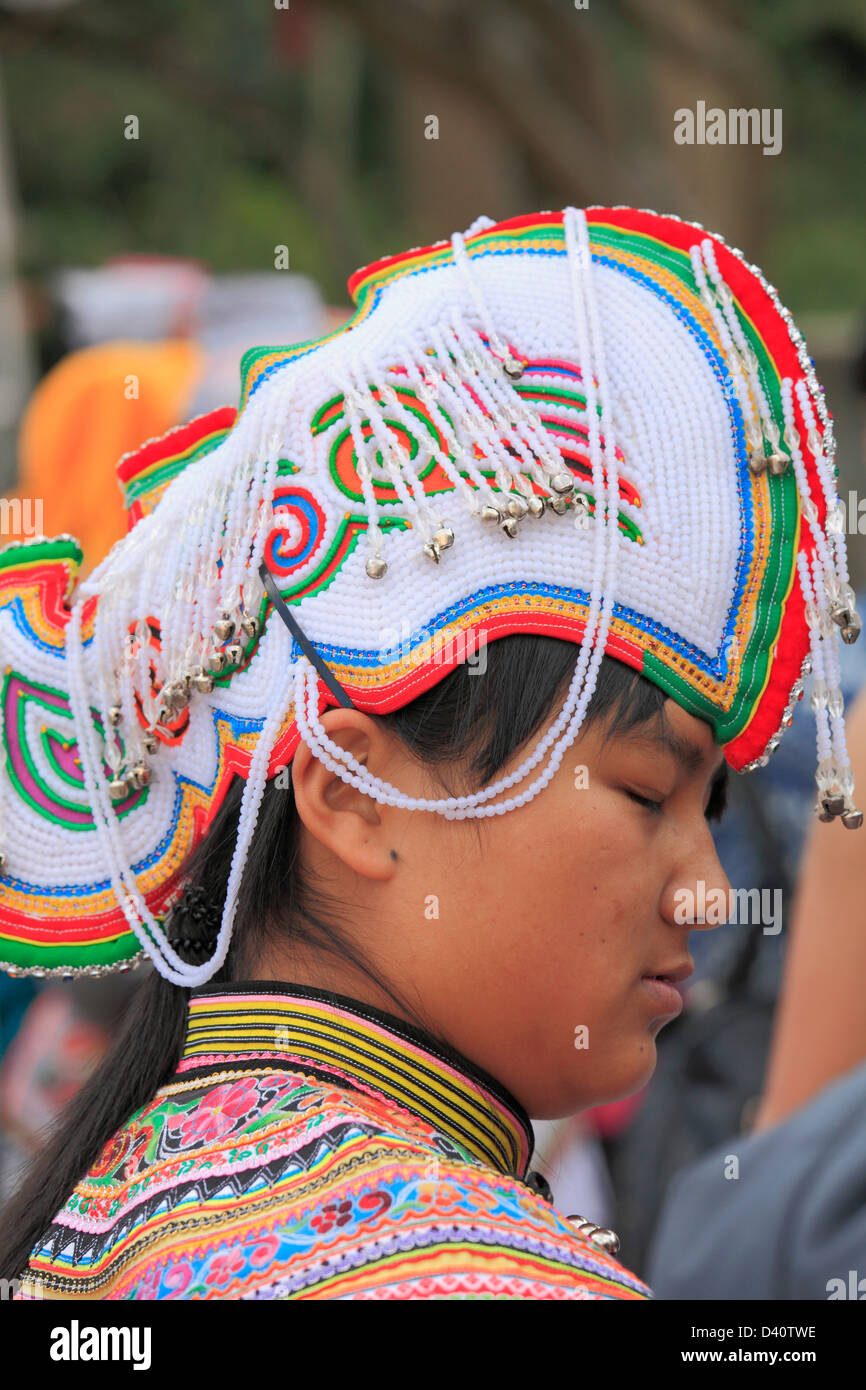 La Chine, le Yunnan, Yuanyang, Hani minorité ethnique, les gens, Banque D'Images