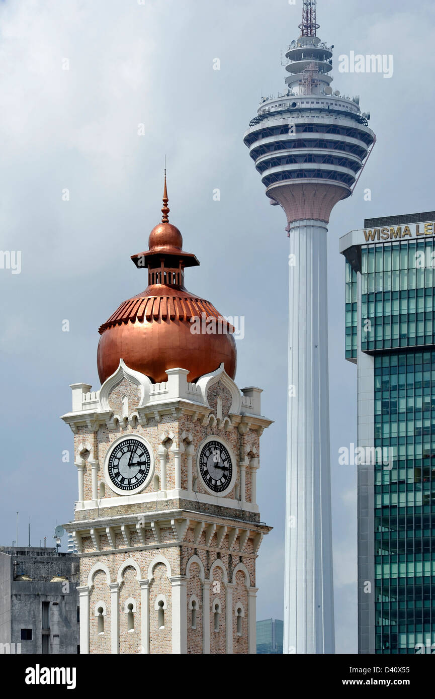 Asie Malaisie Kuala Lumpur Tour de l'horloge à Merdeka Square Banque D'Images