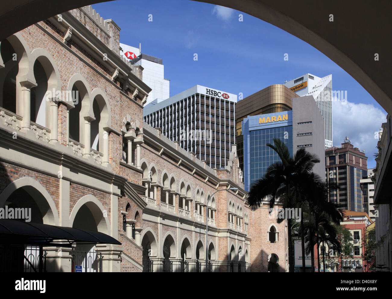 La Malaisie, Kuala Lumpur, Merdeka Square, architecture ancienne et nouvelle, Banque D'Images