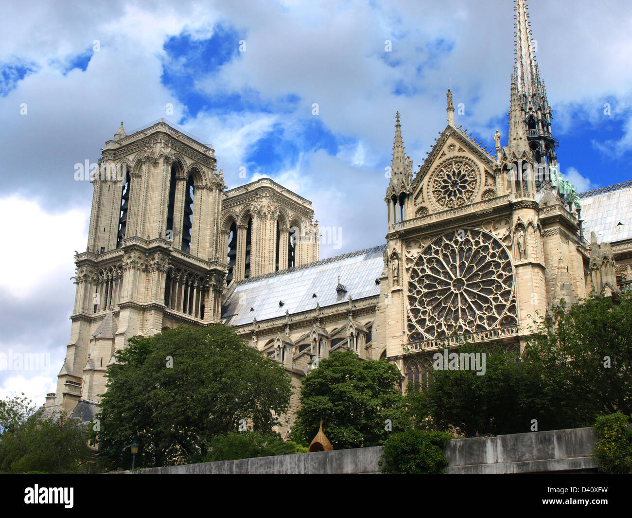 Paris - Cathédrale notre dame Banque D'Images