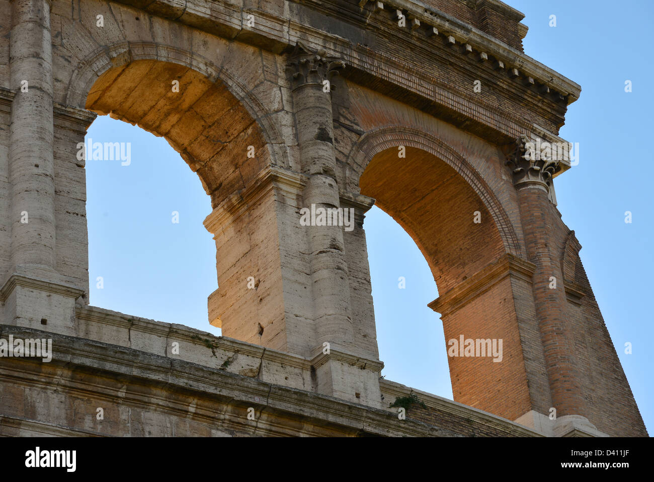 Détail de la célèbre Colisée de Rome Banque D'Images