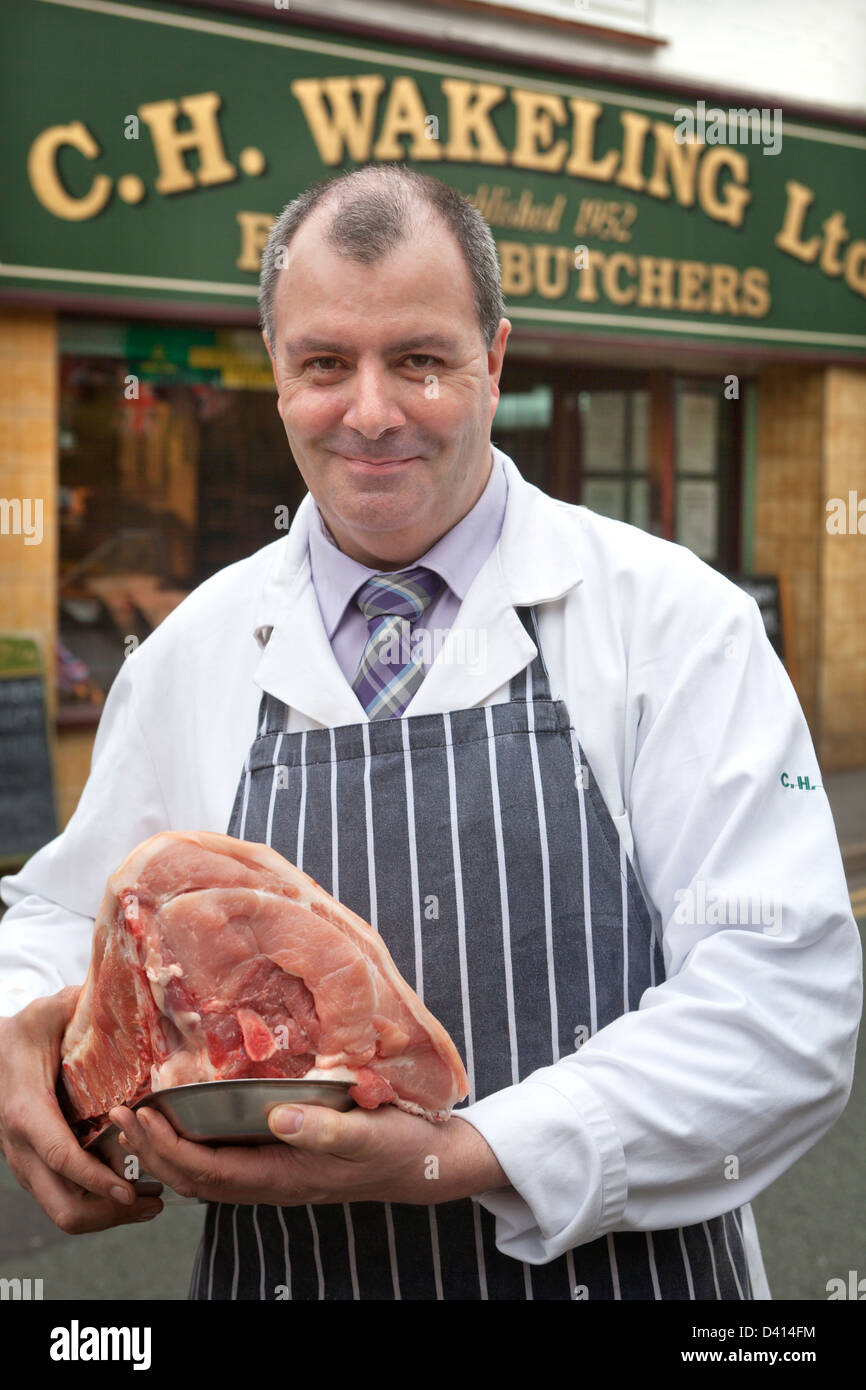 Roger Boucher Wakeling avec coupe de viande Banque D'Images