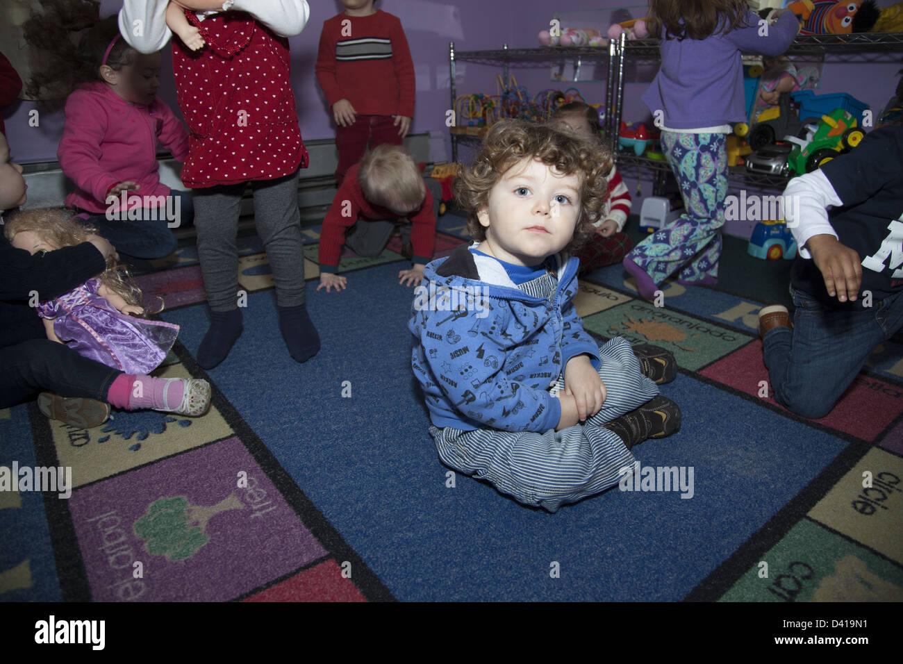 Smart Kids sont nous, une école maternelle et multiculturelle early learning centre à Brooklyn, New York. Banque D'Images