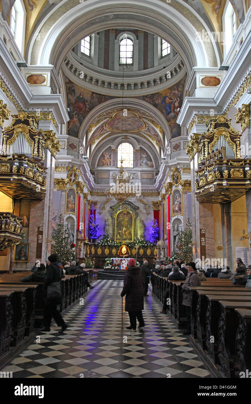 Cathédrale de Saint Nicholas Ljubljana Slovénie Europe Banque D'Images