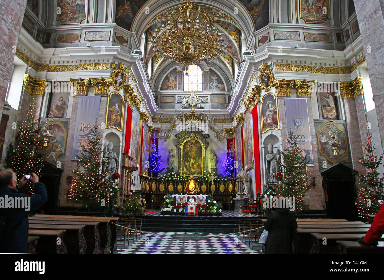 Cathédrale de Saint Nicholas Ljubljana Slovénie Europe Banque D'Images