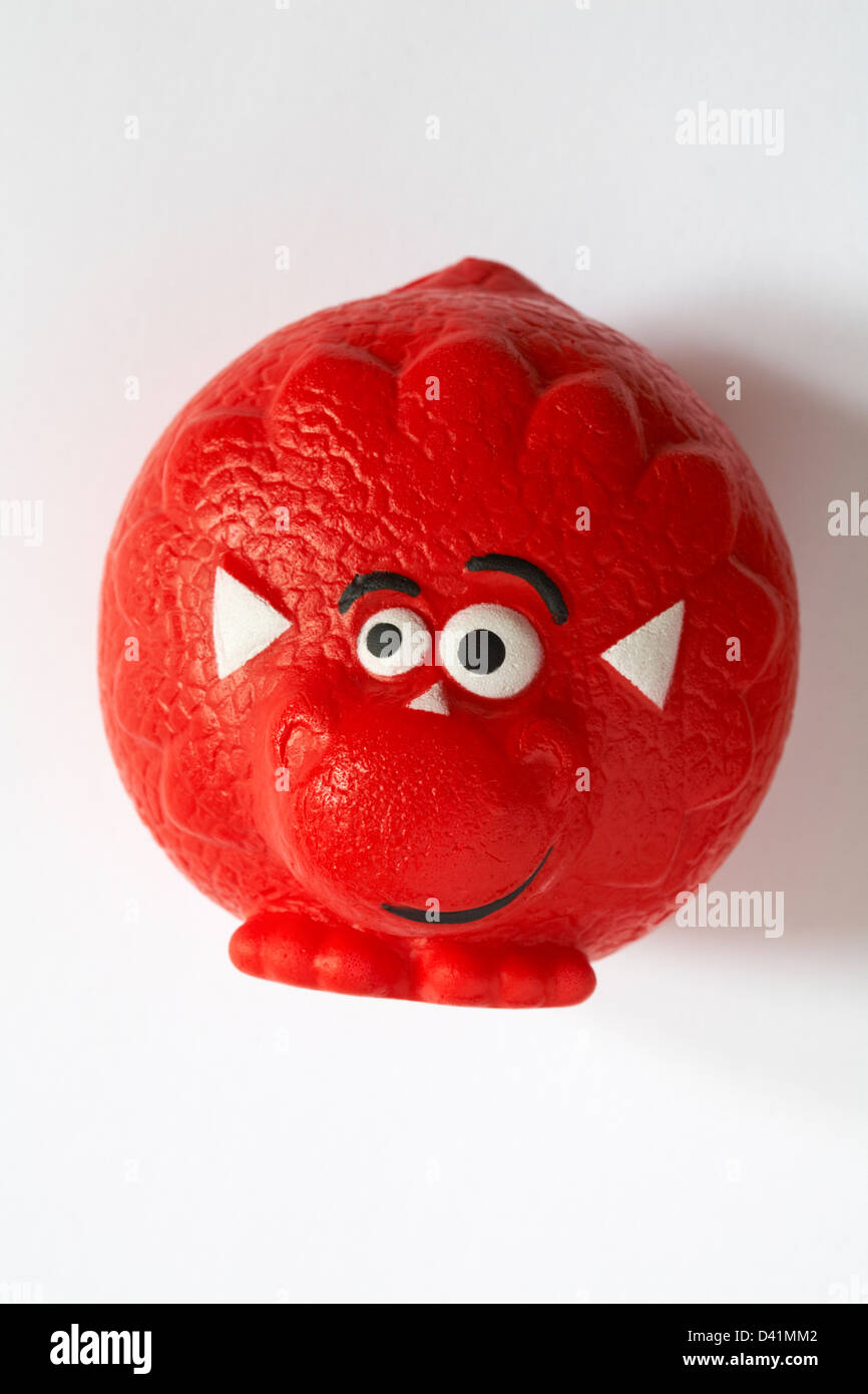 Nez rouge dinosaure prêt pour Nez Rouge le 15 mars Journée isolé sur fond blanc Banque D'Images