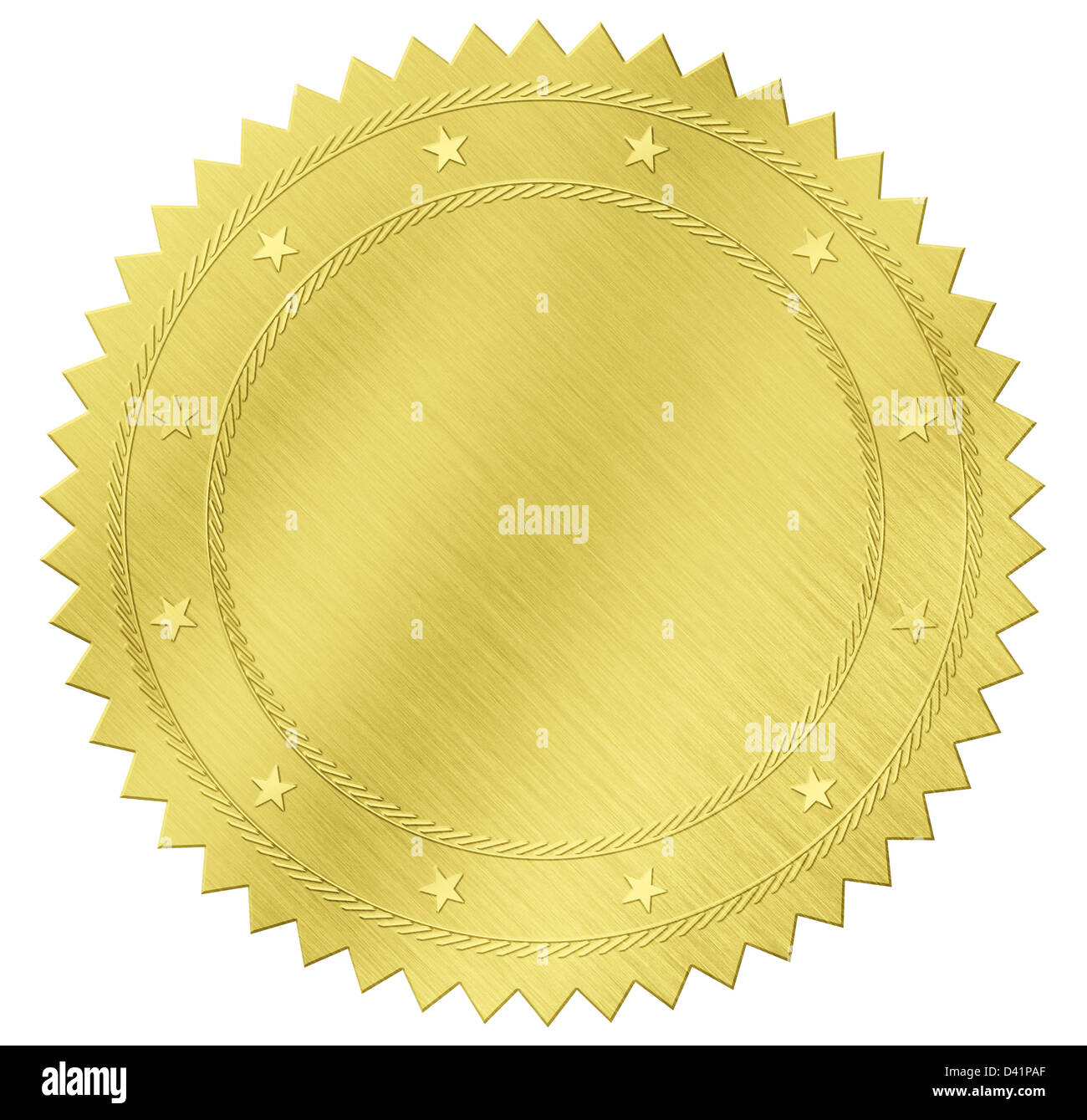 Label gold seal with clipping path inclus Banque D'Images