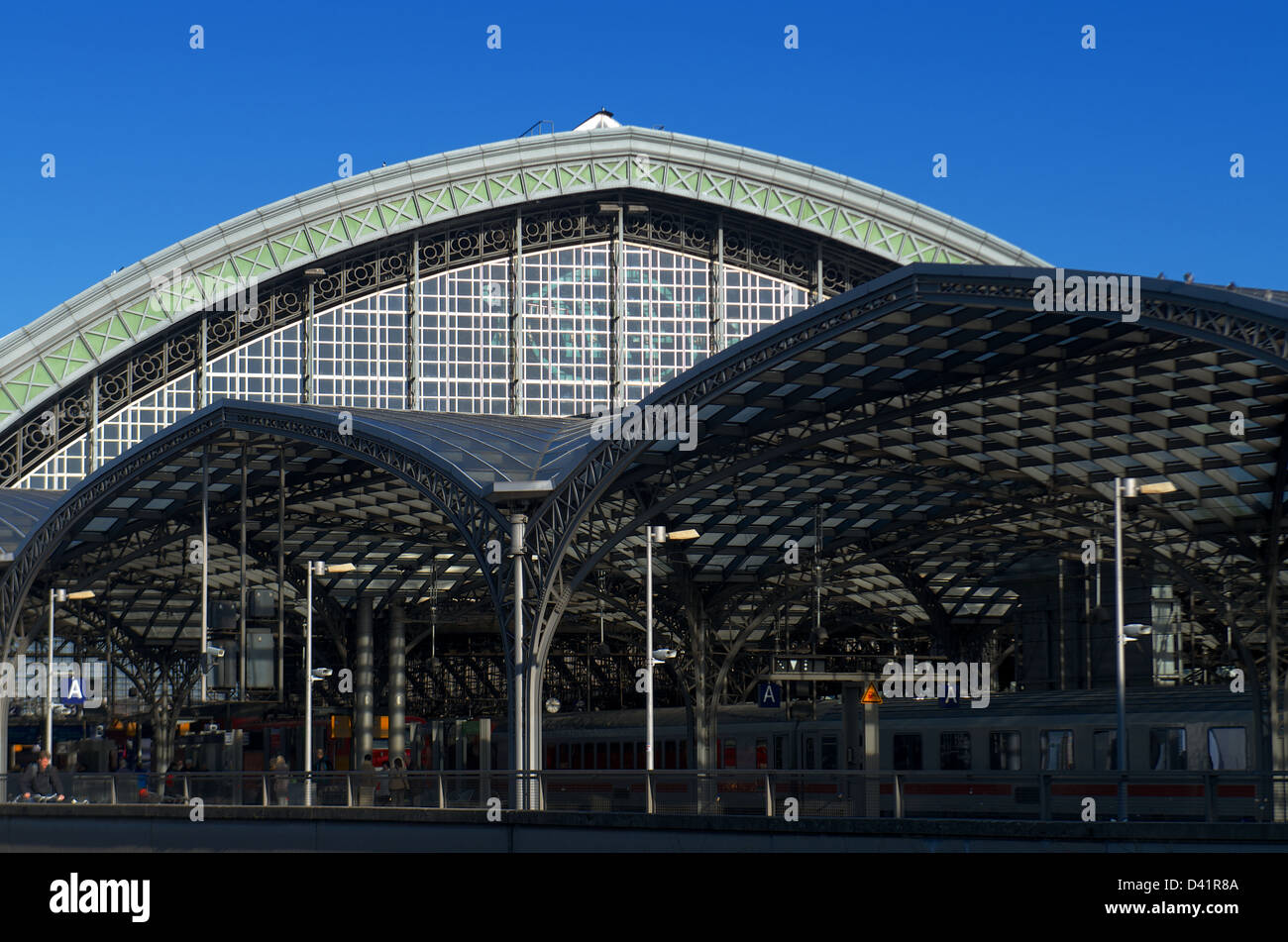 La gare de Cologne, Allemagne Banque D'Images