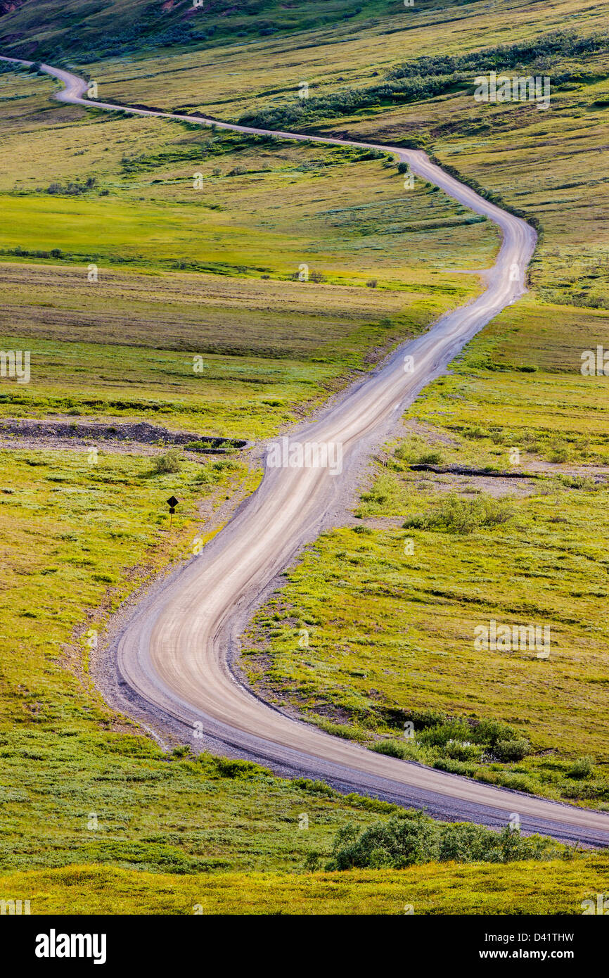 Voir à partir de Stony Hill Road, donnent sur le Parc de Denali, Denali National Park & Preserve, Alaska, USA Banque D'Images