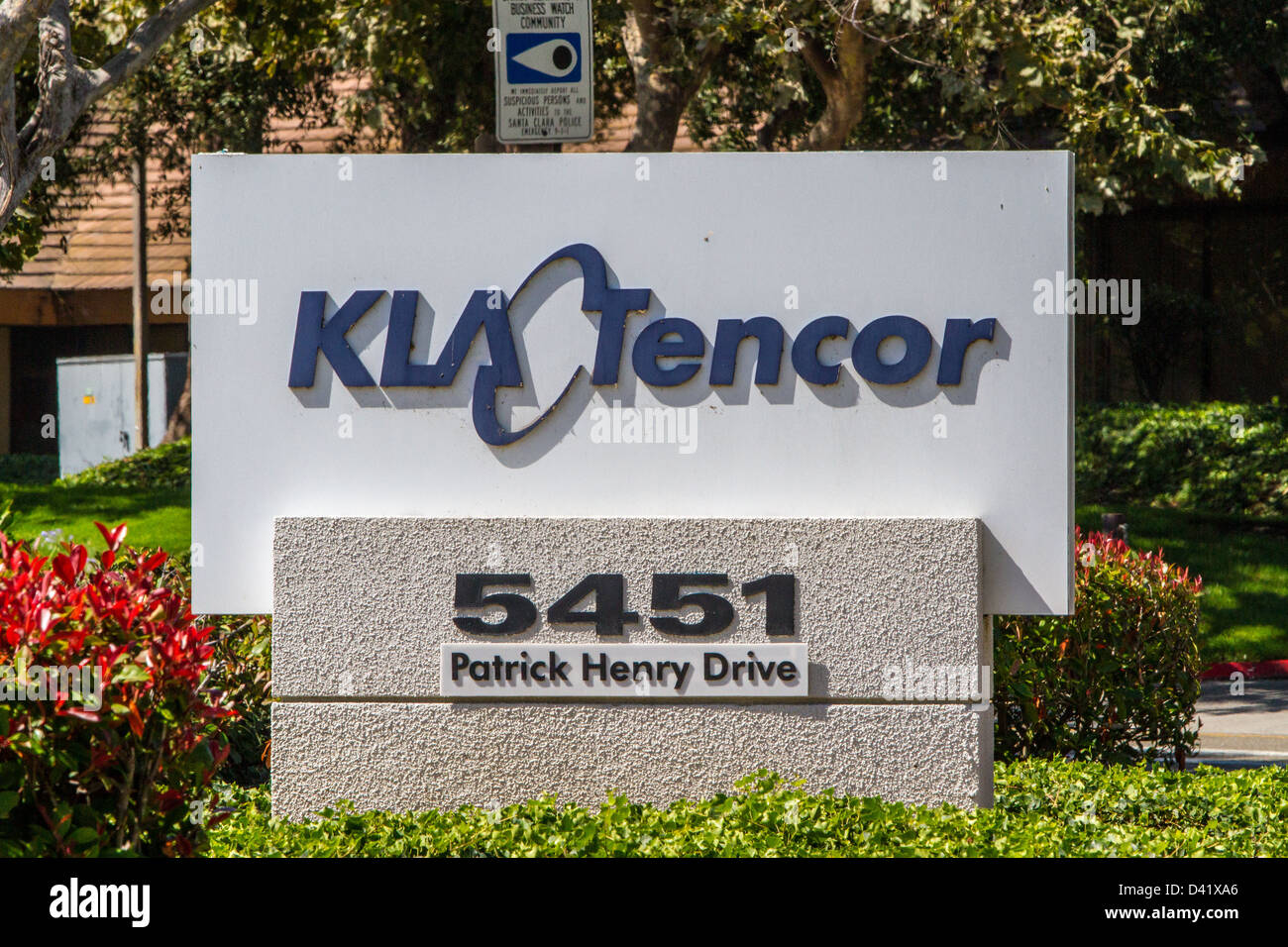 Inscrivez-KLA Tencor Sunnyvale en Californie Banque D'Images