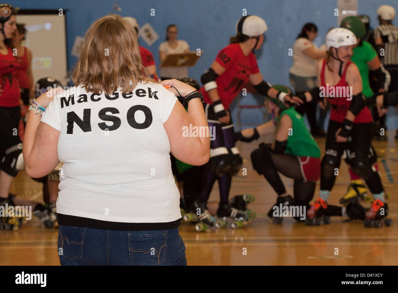 Les non officielle de patinage (ONS) signaux Geek Mac temps d Banque D'Images